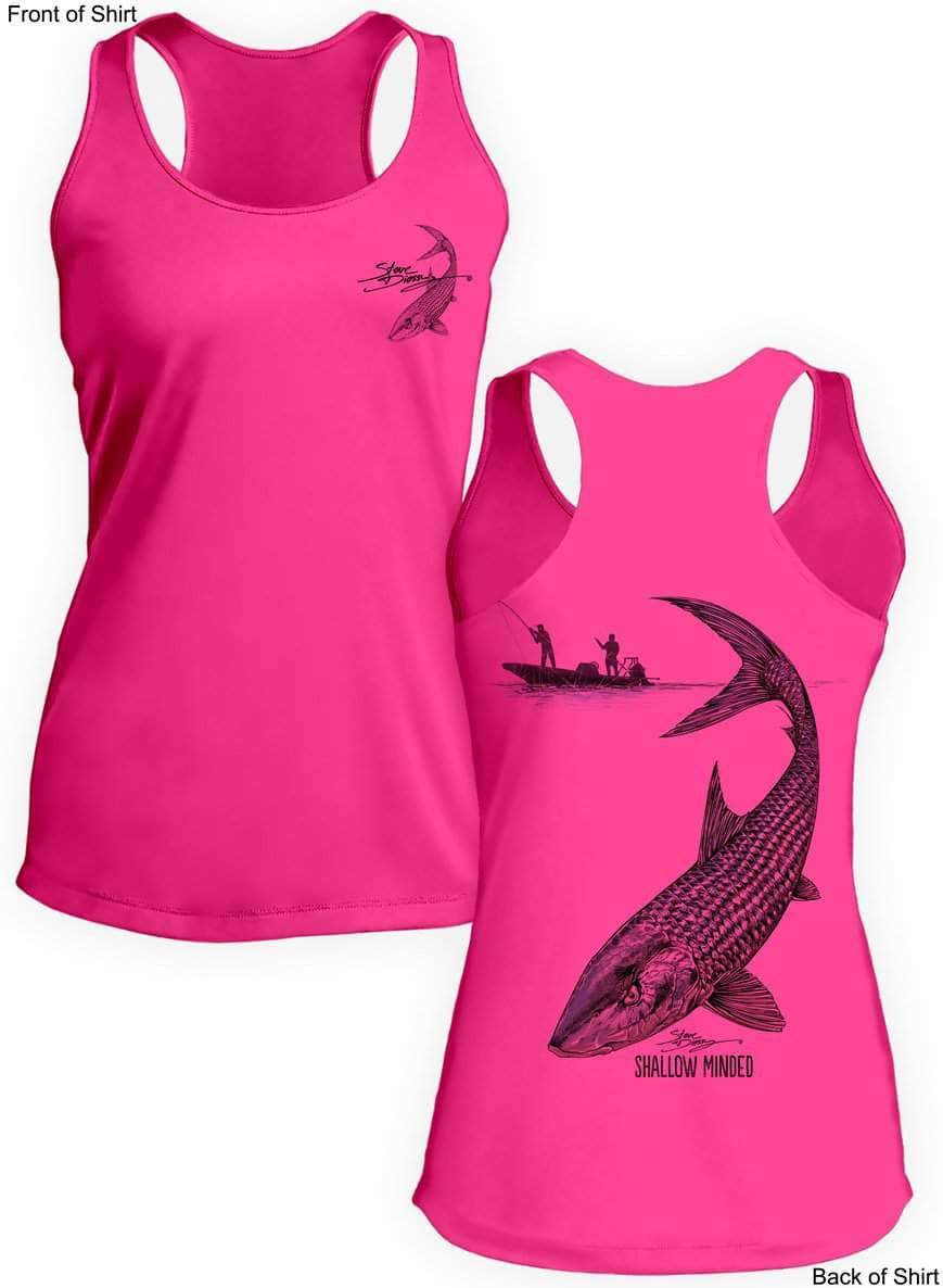Shallow Minded-Bonefish- Ladies Racerback Tank-100% Polyester